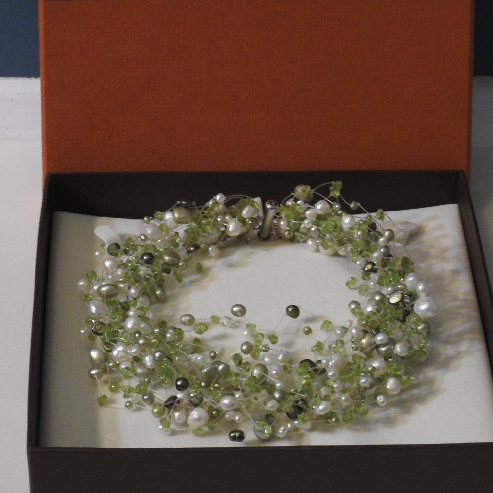 Fire & Ice Freshwater Pearl Necklace